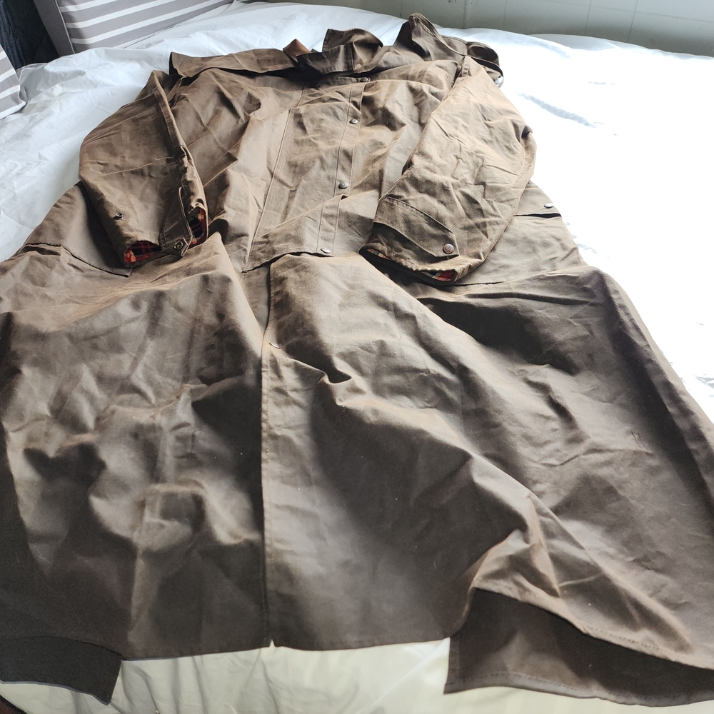 Driza-Bone Women's Riding Oilskin Duster Long Coat Jacket Brown Size 12 NWT!!!